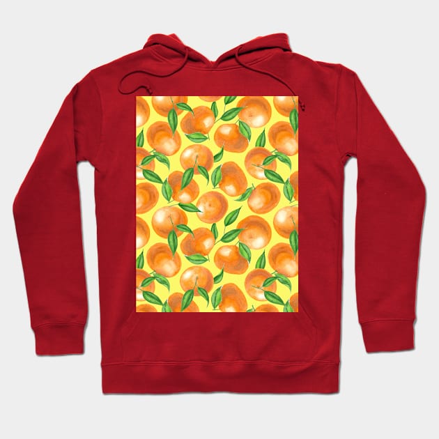 Watercolor tangerines Hoodie by katerinamk